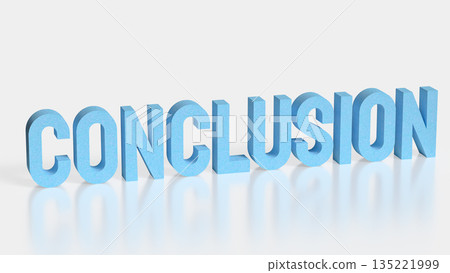 Business Conclusion Concept with Final Decision and Summary Result 3d render. 135221999