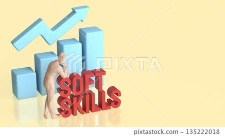 Soft Skills Development Growth for Career and Professional Success 3d render. Soft Skills Development Growth for Career and Professional Success 3d render. 135222018