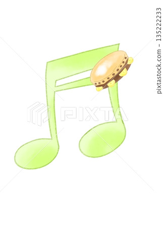 帶有鈴鼓的音符 135222233