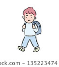手繪小學生男生 135223474