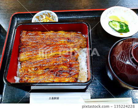 Unagi-ju at an eel restaurant Unagi-ju at an eel restaurant 135224228