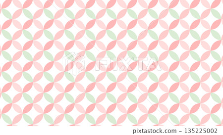 Japanese pattern background, pink, Shippo pattern, cherry blossom, peach 135225002