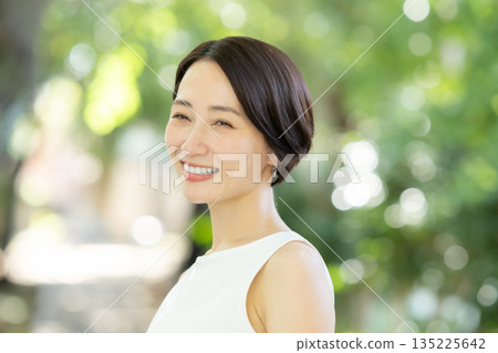 女性, 清新綠, 綠色, 護膚 135225642