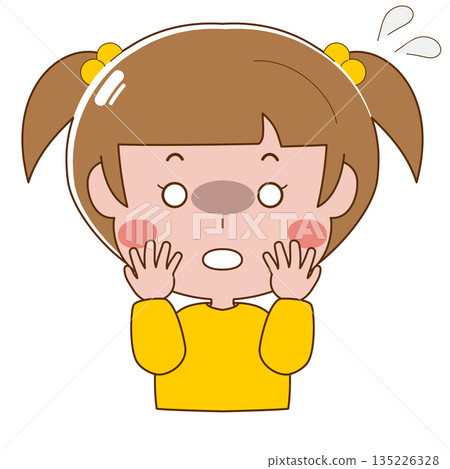 Surprised and pale girl Surprised and pale girl 135226328
