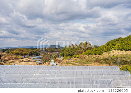 Winter rural scenery, Asuka Village, Nara Prefecture 135226605