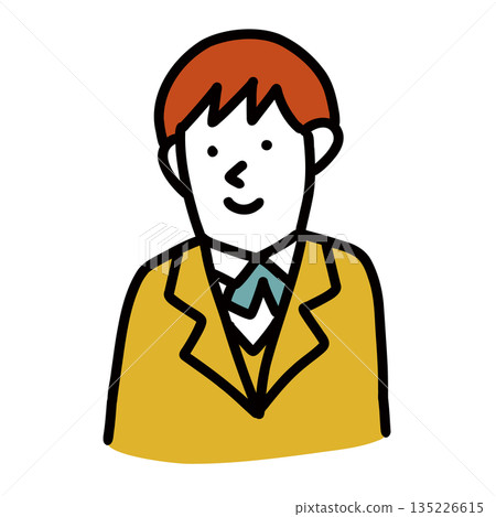 國中和高中學生身穿校服的插圖圖標 135226615