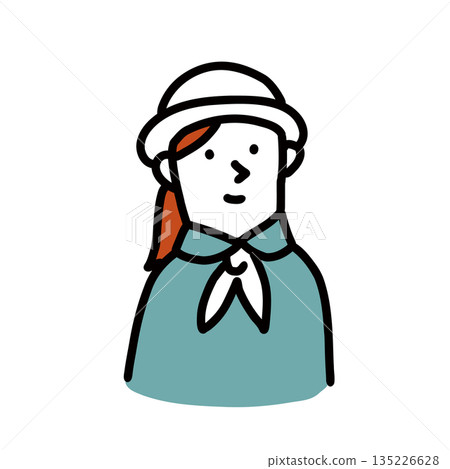 身穿私立小學校服的女孩插圖圖標 135226628