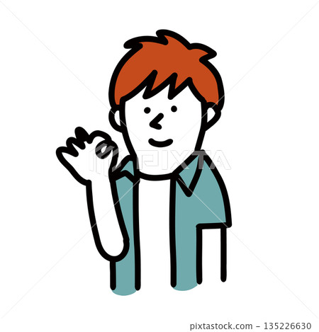 小學和國中學生穿著便服的插圖圖標 小學和國中學生穿著便服的插圖圖標 135226630