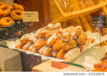 San Sebastian, old town, shops, midsummer, Spain 135226678