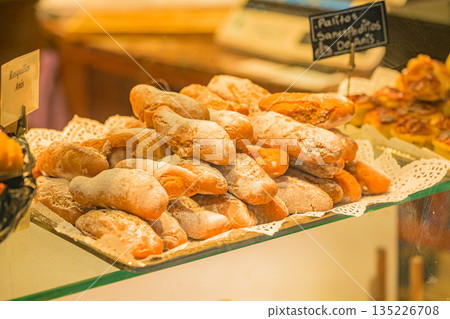 San Sebastian, old town, shops, midsummer, Spain 135226708