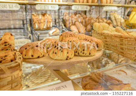 San Sebastian, old town, shops, midsummer, Spain 135227116