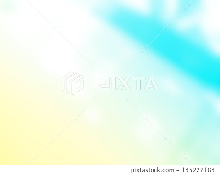 Abstract Backgrund summer Yellow Blue Green Overlay Summer Sun Shadow Leaf White Gradient Color Blur Room Cement Floor Wall Backdrop Mockup Product Beauty Cosmetic Presentation Minimal Empty Card. 135227183