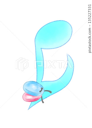Musical notes with castanets 135227331