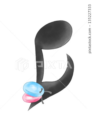 Musical notes with castanets Musical notes with castanets 135227333