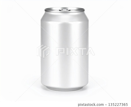 白色背景上的白色罐頭模型樣品 135227365