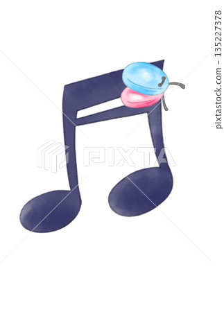 Musical notes with castanets Musical notes with castanets 135227378