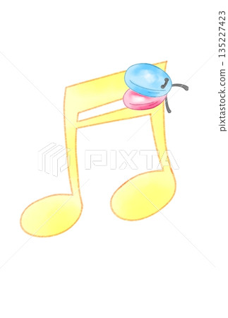Musical notes with castanets Musical notes with castanets 135227423