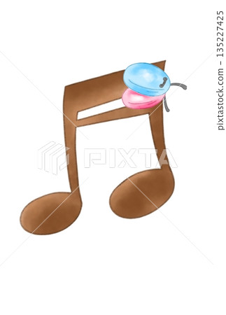 Musical notes with castanets Musical notes with castanets 135227425