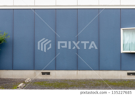 street wall background ,Industrial background, empty grunge urban street with warehouse brick wall 135227685