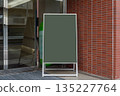 Large blank billboard on a street wall, banners with room to add your own text 135227764