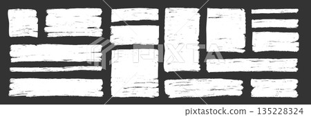 Rough brush stroke rectangle shape frame set. Square, rectangular border for text, abstract paint background. Brush paint stroke texture grunge rough shape frames. Vector Rough brush stroke rectangle shape frame set. Square, rectangular border for text, abstract paint background. Brush paint stroke texture grunge rough shape frames. Vector 135228324