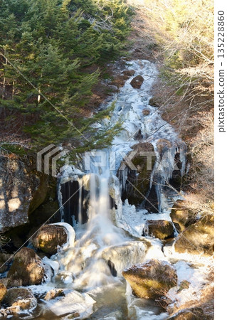 View of Ryuzu Falls in Nikko, Tochigi Prefecture View of Ryuzu Falls in Nikko, Tochigi Prefecture 135228860