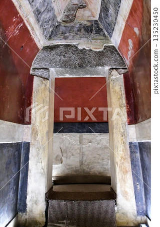 Bulgaria, Rose Valley, Kazanlak, Thracian Tomb (replica), passageway, ceiling frescoes Bulgaria, Rose Valley, Kazanlak, Thracian Tomb (replica), passageway, ceiling frescoes 135230450