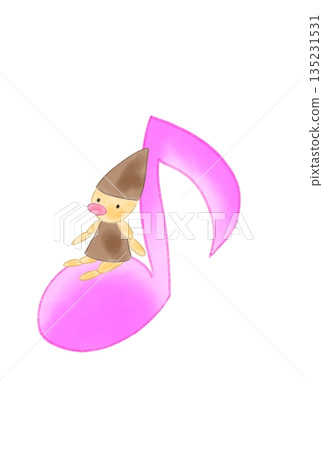 帶有玩偶的音符 帶有玩偶的音符 135231531