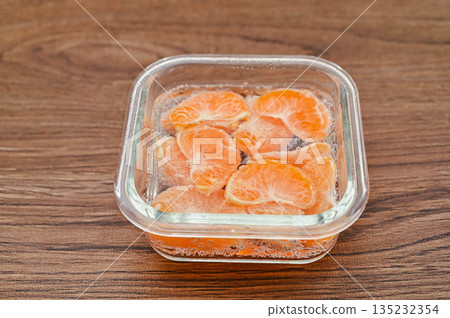 Mandarins in carbonated water 135232354