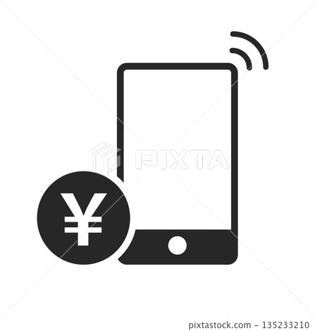 Smartphone payment icon Smartphone payment icon 135233210