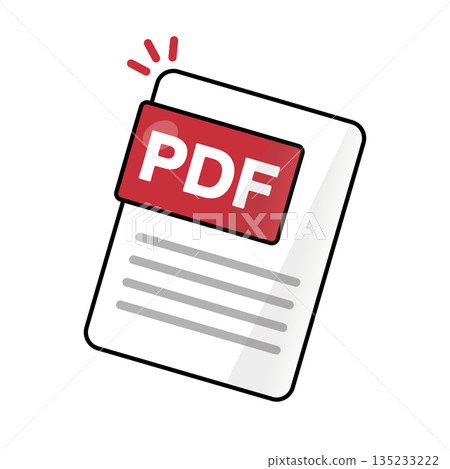 PDF file and highlight icon PDF file and highlight icon 135233222