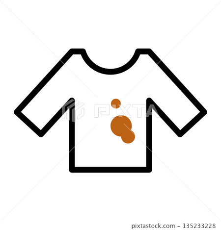 Stained dirty shirt icon Stained dirty shirt icon 135233228