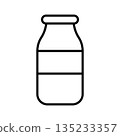 Milk bottle simple design 135233357