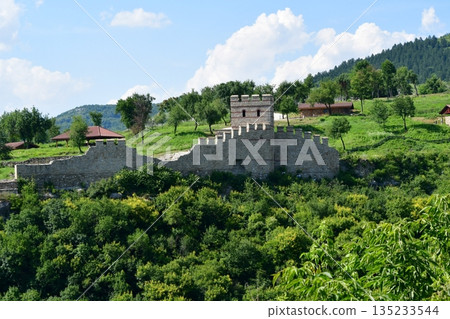Trabbejica Hill, Veliko Tarnovo, Bulgaria, ruins of the fortress Trabbejica Hill, Veliko Tarnovo, Bulgaria, ruins of the fortress 135233544