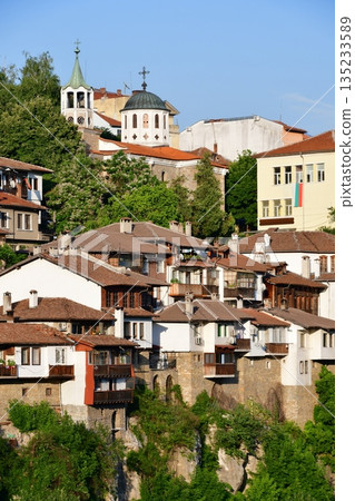 View of the old town, St. Constantine and Elena Church, Veliko Tarnovo, Bulgaria View of the old town, St. Constantine and Elena Church, Veliko Tarnovo, Bulgaria 135233589