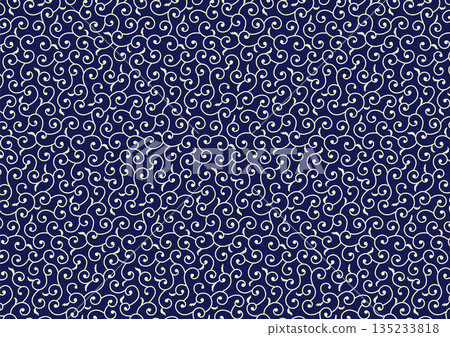 Arabesque seamless pattern (indigo blue) Arabesque seamless pattern (indigo blue) 135233818