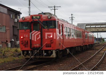 Johana Line Toide Station Diesel car exchange (Kiha 40) Johana Line Toide Station Diesel car exchange (Kiha 40) 135234586