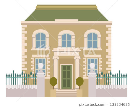 House Old Vintage City Building Illustration House Old Vintage City Building Illustration 135234625