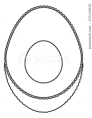 Avocado Half With Seed Healthy Food Illustration 135234638