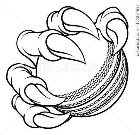 Cricket Ball Claw Cartoon Monster Animal Hand 135234653