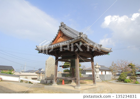 Bell tower of Taisanji Temple, the 56th temple of the Shikoku Pilgrimage 135234831