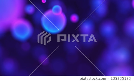 Glowing abstract spheres in a vibrant blue and purple background Glowing abstract spheres in a vibrant blue and purple background 135235183