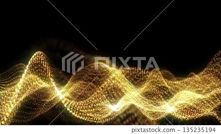 Yellow waves from golden sand particles and stripes are beautiful bright glowing shiny with energy magical with a blur effect Yellow waves from golden sand particles and stripes are beautiful bright glowing shiny with energy magical with a blur effect 135235194