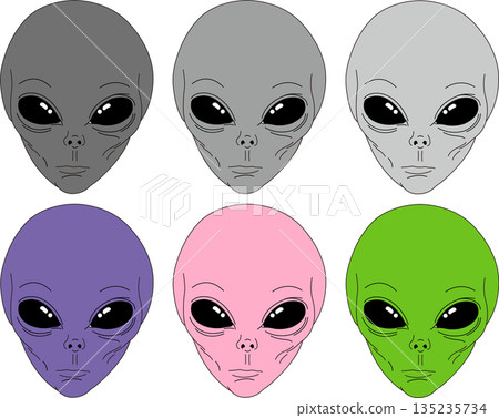 Colorful alien mask set 135235734