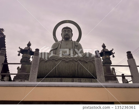 [Toyama Prefecture] Looking up at the Takaoka Daibutsu Buddha enshrined on a lotus throne 135236361