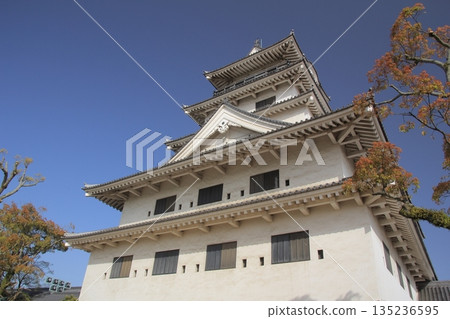 Imabari Castle on a clear day in Imabari City, Ehime Prefecture Imabari Castle on a clear day in Imabari City, Ehime Prefecture 135236595