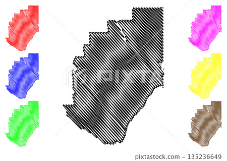 Division No. 16 (Canada, Saskatchewan Province, North America) map vector illustration, scribble sketch map Division No. 16 (Canada, Saskatchewan Province, North America) map vector illustration, scribble sketch map 135236649