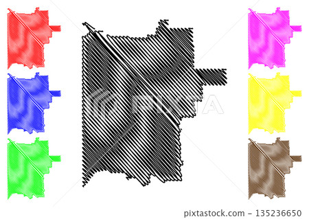 Division No. 17 (Canada, Saskatchewan Province, North America) map vector illustration, scribble sketch map Division No. 17 (Canada, Saskatchewan Province, North America) map vector illustration, scribble sketch map 135236650