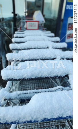 Hamburg, Germany - March 11 2023: Snowy Hamburg Hamburg, Germany - March 11 2023: Snowy Hamburg 135237243