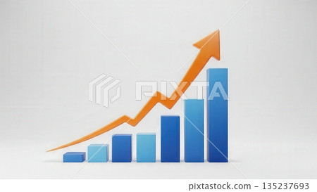 Visual representation of upward sales trends and department performance metrics for reporting Visual representation of upward sales trends and department performance metrics for reporting 135237693